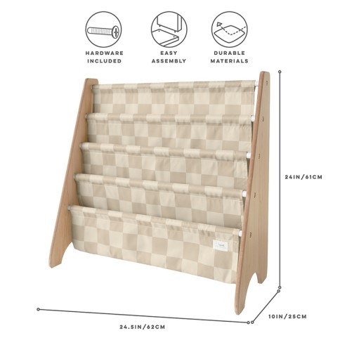 Bücherregal Checkerboard, Beige