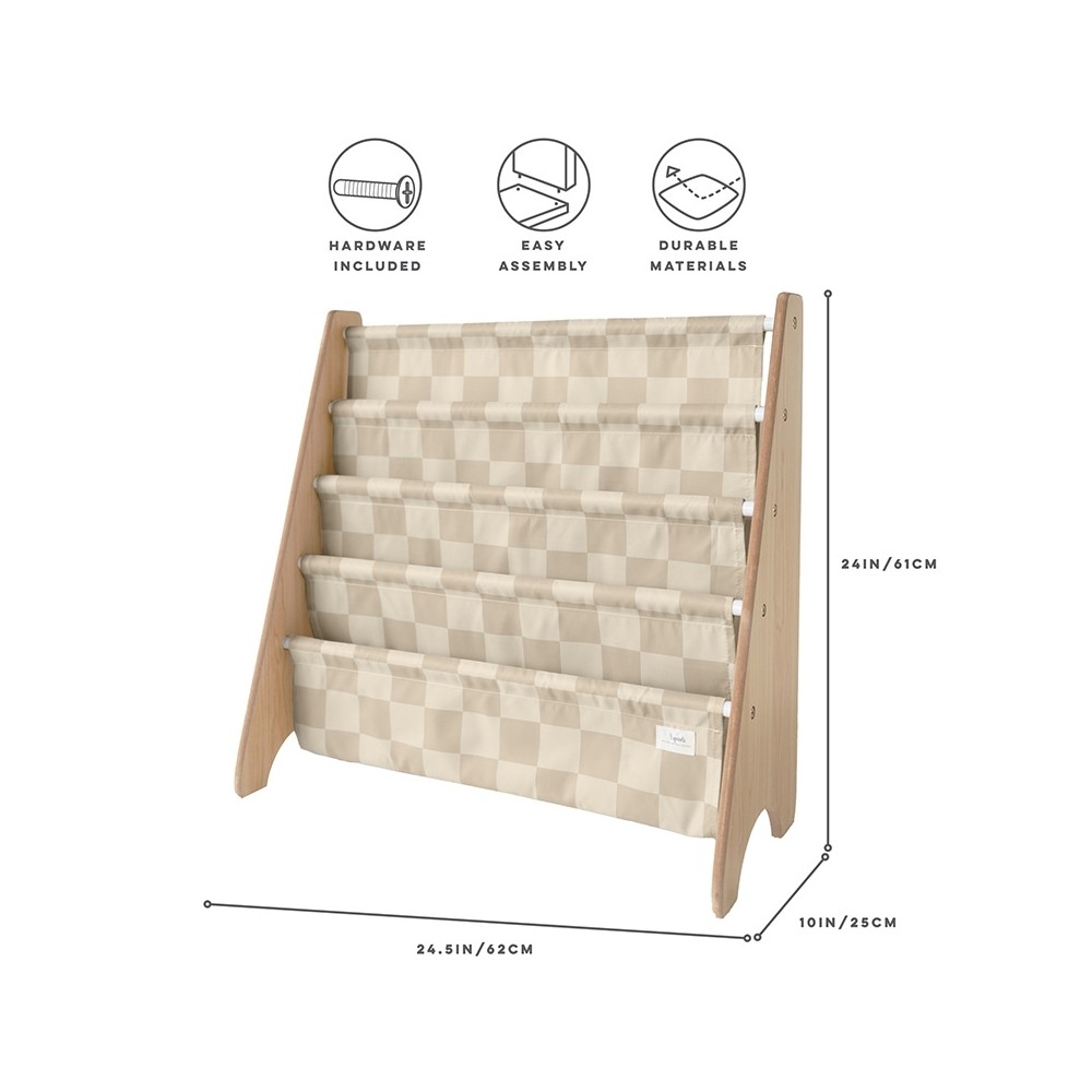 Bücherregal Checkerboard, Beige