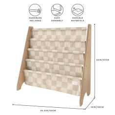 Bücherregal Checkerboard, Beige