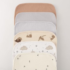 Moltontücher Baby Spucktücher Baby, 6er Pack - Ivory