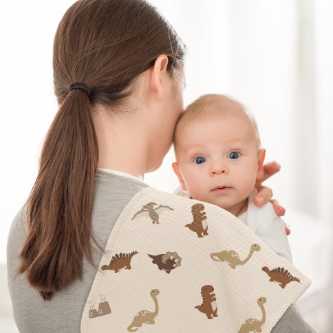 Moltontücher Baby Spucktücher Baby, 6er Pack - Ivory