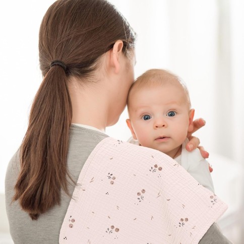 Moltontücher Baby Spucktücher Baby, 6er Pack - Rosa