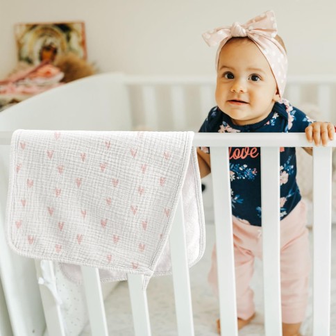 Moltontücher Baby Spucktücher Baby, 6er Pack - Rosa