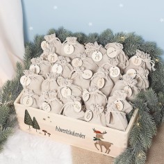 copy of Adventskalender DYI mit Jutetaschen zum Aufhängen