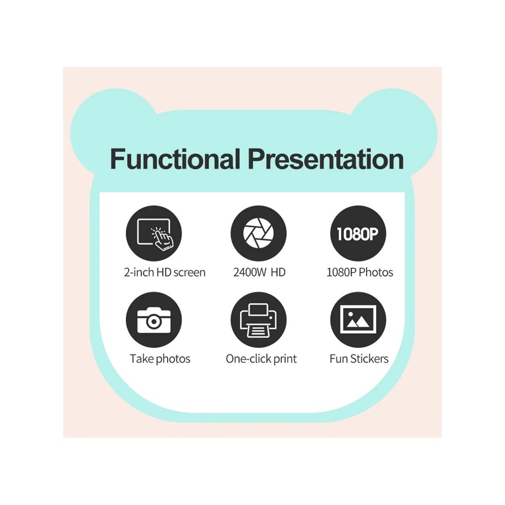 Appareil photo digital pour enfants avec impression instantanée