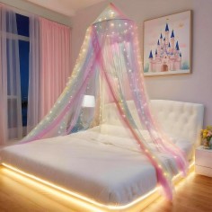 copie de la canopée / lit ciel rose