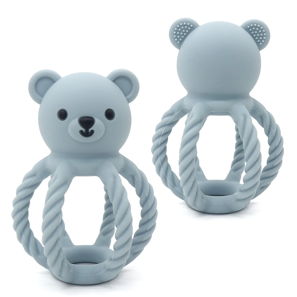 Petit ours de hochet en silicone
