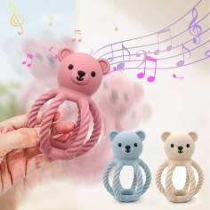 Petit ours de hochet en silicone