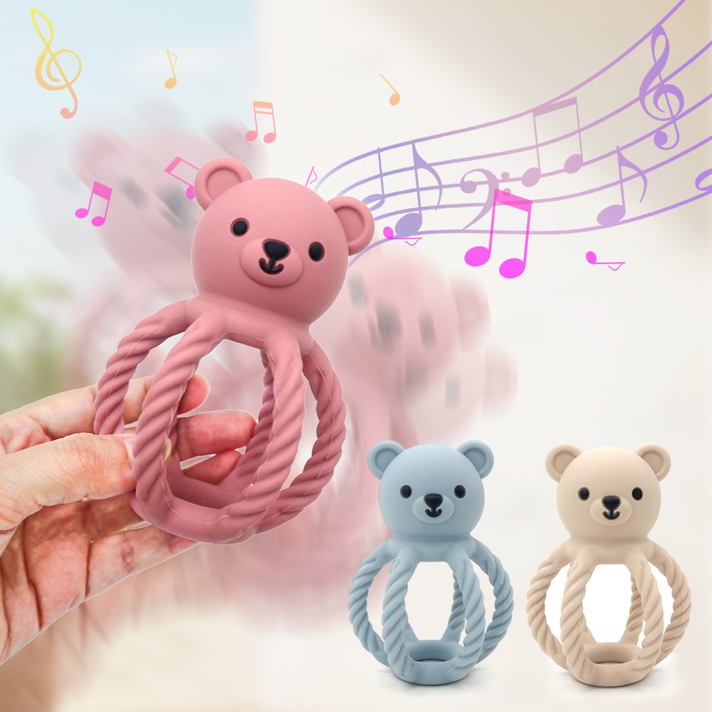 petit ours de la hochet en silicone