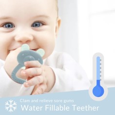 Anneau de dentition réfrigérant en silicone petit ours
