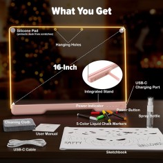Kreative LED Leuchtfarbe 3D Maltafel