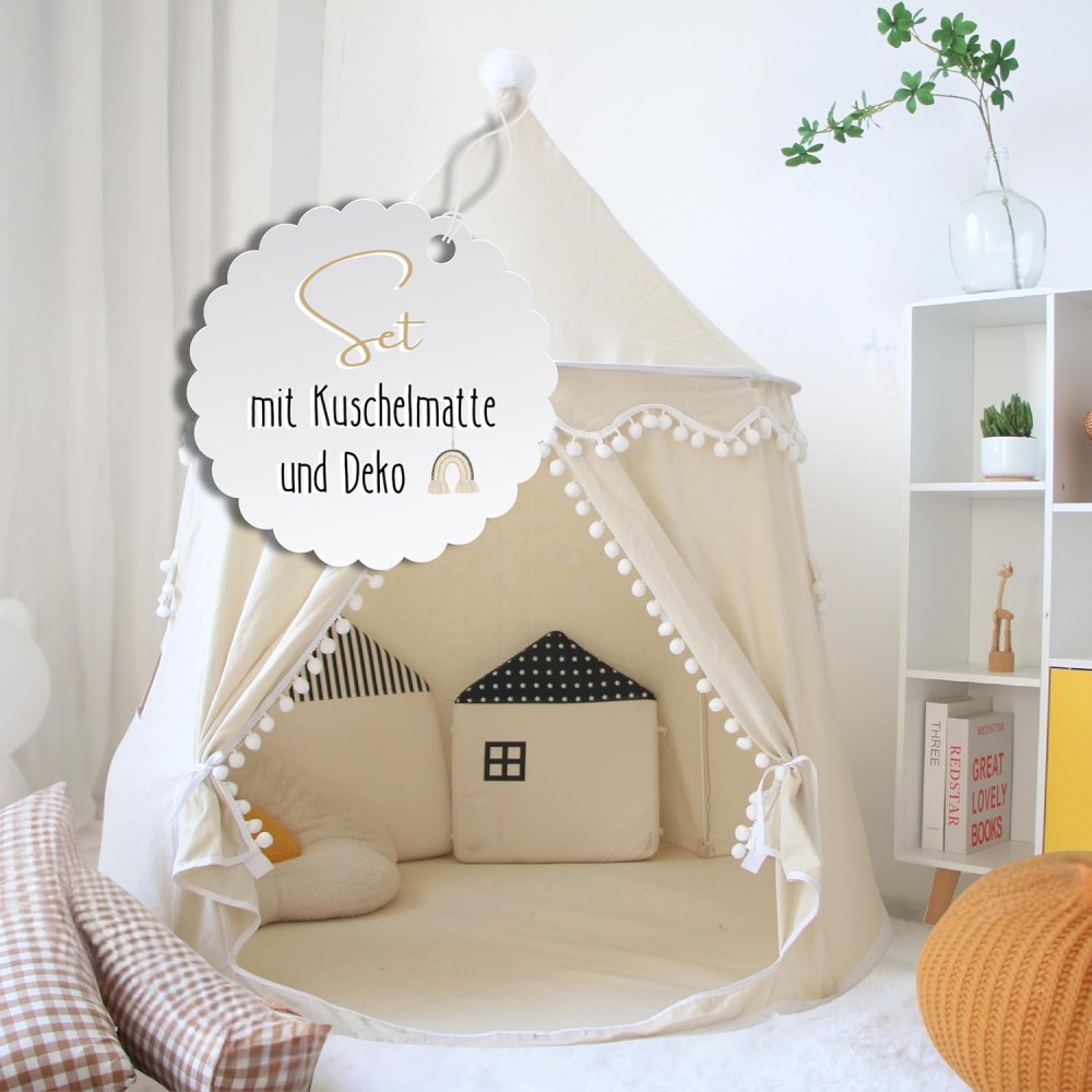 copie de Lionherz de maison de jeu / tente de jeu + tapis de jeu, beige