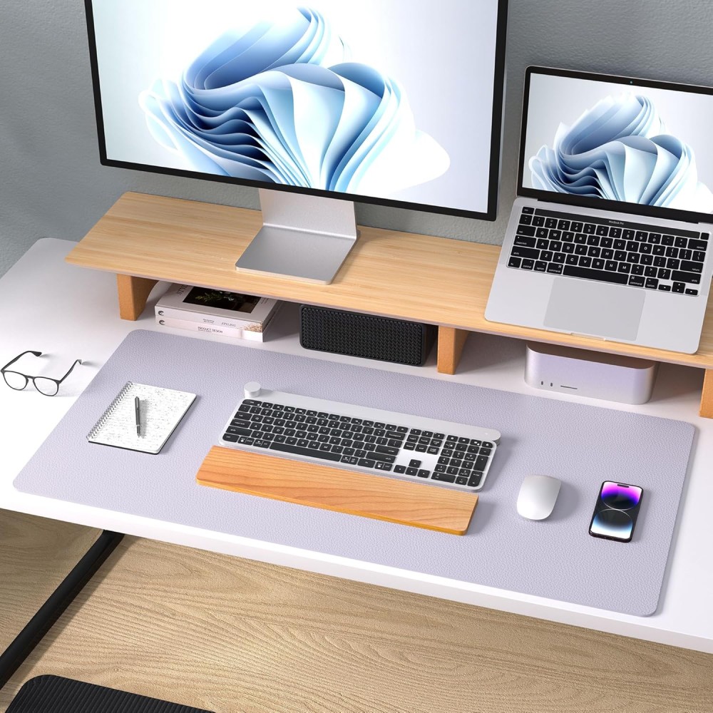 Schreibtischmatte, 60 x 35 cm, Sanftes Lavendel