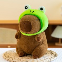 Doudou peluche Kapibara Grenouille