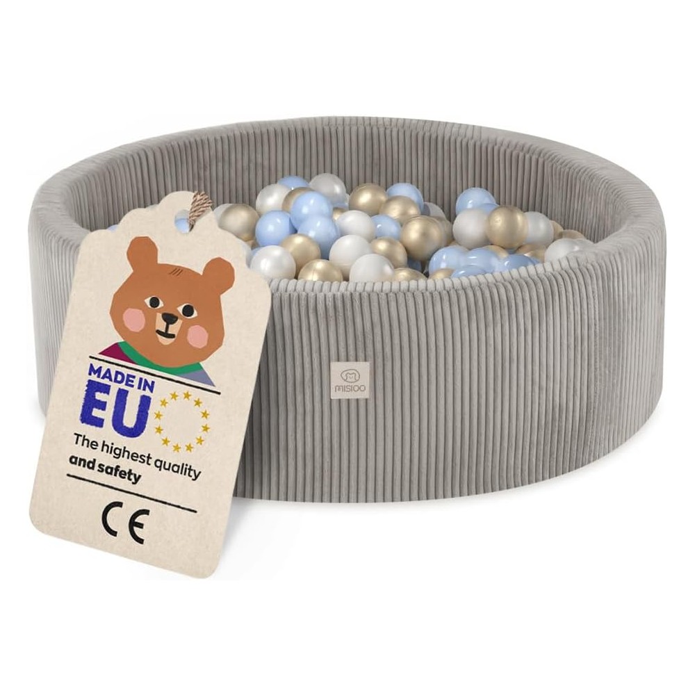 copie de Misioo Bightenbad 90 x 30 cm avec 200 boules, velours vert / or