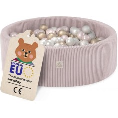 copie de Misioo Bightenbad 90 x 30 cm avec 200 boules, perles de velours gris / rose / or
