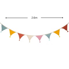 Guirlande de fanions en tissu