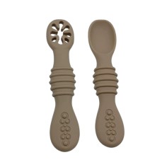 cuillère de bébé en silicone - 6 pièces de cuillères d'apprentissage doux