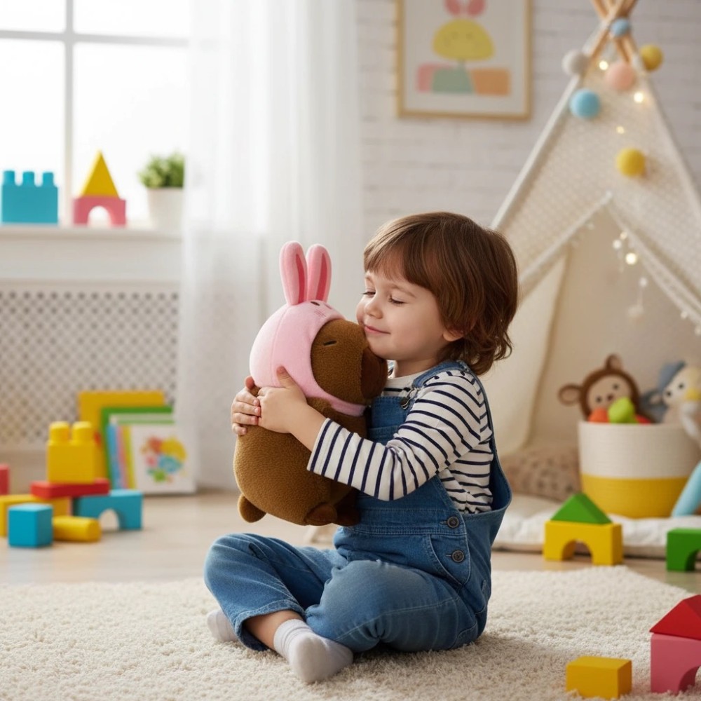 Doudou Peluche Kapibara Lapin