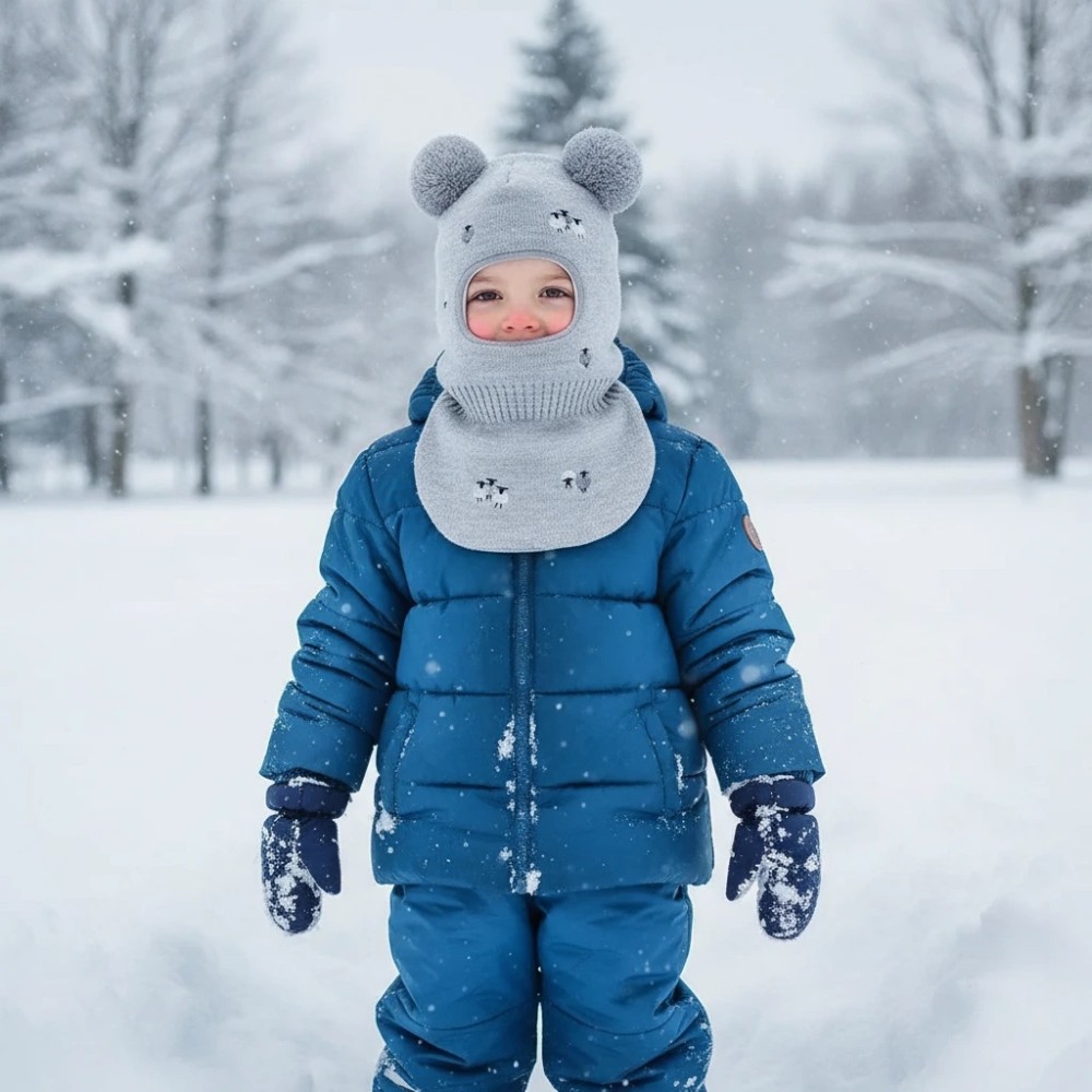 Capuche de tempête pour enfants Petites feuilles