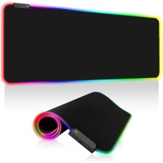 Tapis de bureau avec éclairage LED RGB