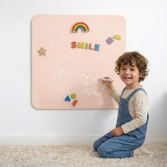 mur magnétique auto-adhésif (y compris des crayons à craie et une serviette d'essuyage)