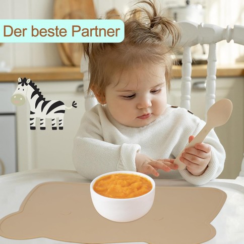 Tapis de table en silicone / repose-table, ours, ensemble de 2