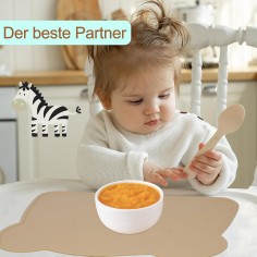 Tapis de table en silicone / repose-table, ours, ensemble de 2