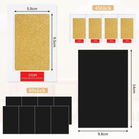 Tintenfreies Stempelkissen für Babyfuss- und Handabdrücke, Gold - 4er Pack
