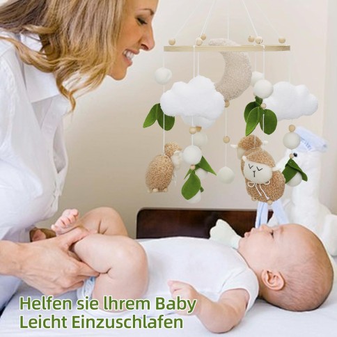 Filz Mobile mit Spieluhr, Schäfchen