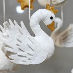 copie de feutre mobile avec boîte de musique, moutons