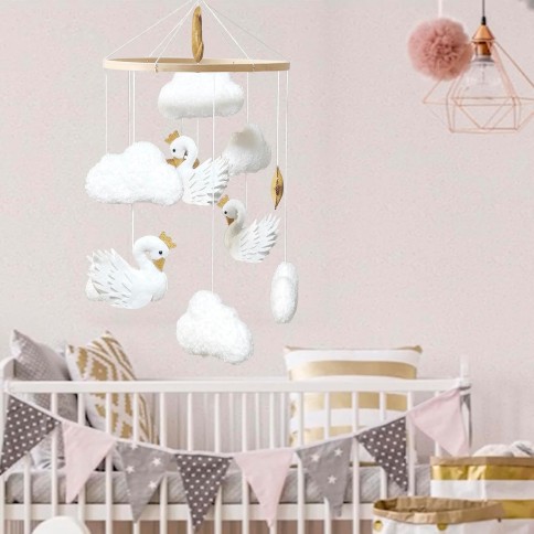 copie de feutre mobile avec boîte de musique, moutons