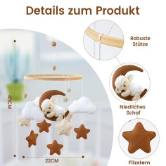 Filz Mobile mit Spieluhr, Schaf