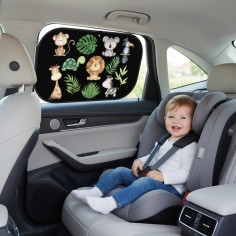 Visière de soleil pour la voiture (2 pièces) Lion et amis