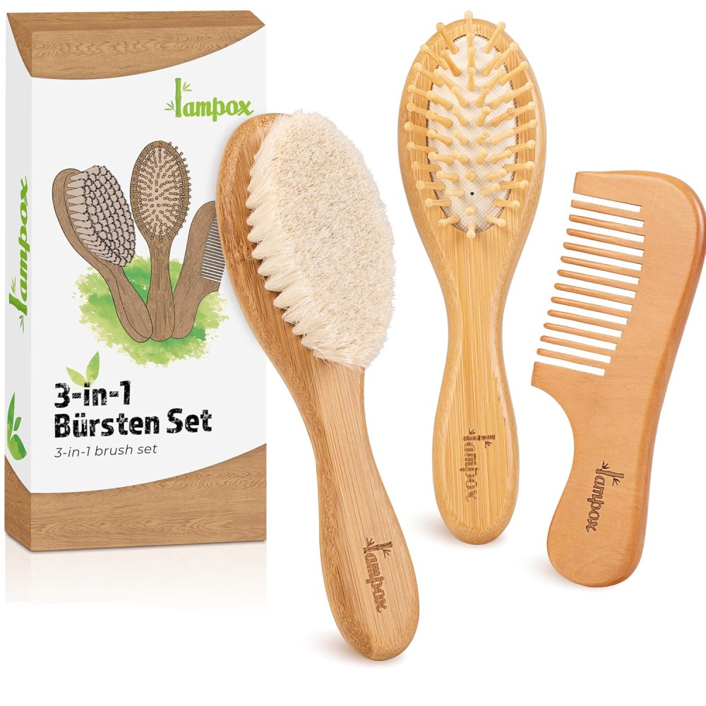 Baby Haarbürsten Set – 3-teilig
