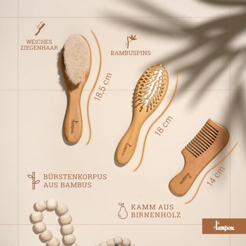 Baby Haarbürsten Set – 3-teilig
