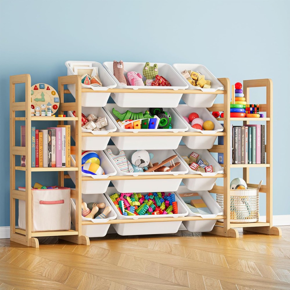 copie de la tablette de rangement de jouets en peluche / étagère jouet au bois, maison