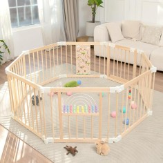 copie de PLAYPEN Baby Wood avec centre de jeux - 160 x 160 x 61 cm