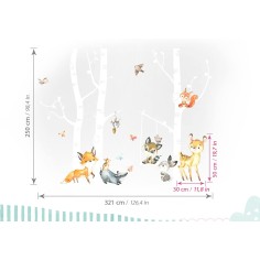 Wandsticker, 320 x 250 cm, Wald