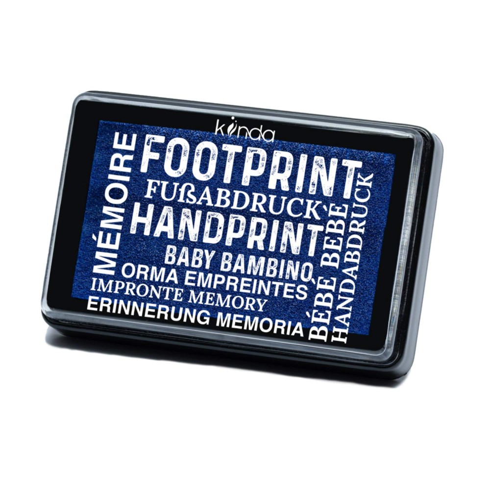 copie des coussins de timbres pour les pieds de bébé et les empreintes de main, noir