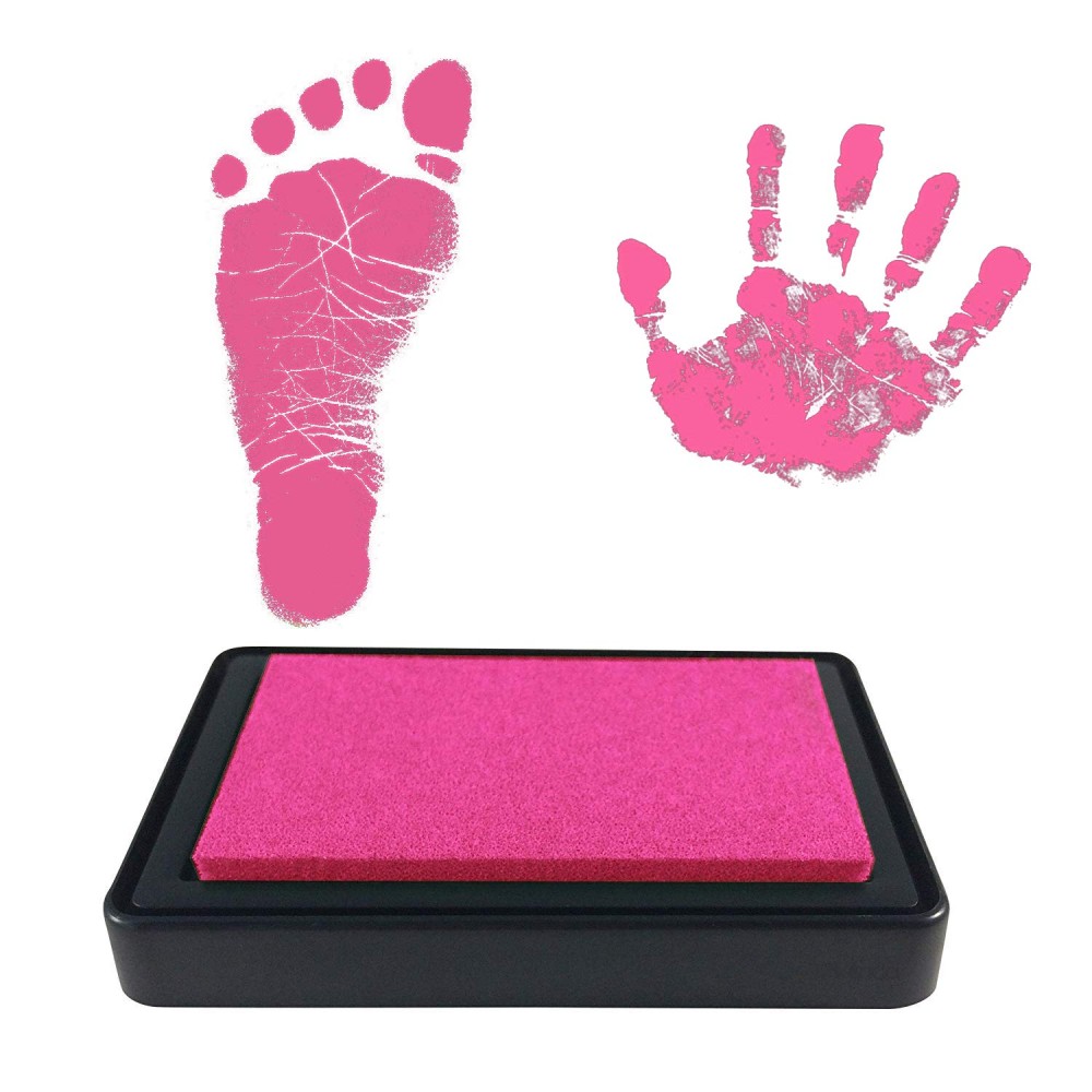 Stempelkissen für Babyfuss- und Handabdrücke, Rosa