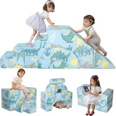 copie de Sofa Canapé enfant Memodecool - Canapé de grimpeur modulaire avec glissière et escalier, Licorne