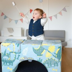 copie de Sofa Canapé enfant Memodecool - Canapé de grimpeur modulaire avec glissière et escalier, Licorne
