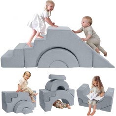 copie de Sofa Canapé enfant Memodecool Canapé - Canapé de grimpe modulaire avec diapositive et escalier, Dino