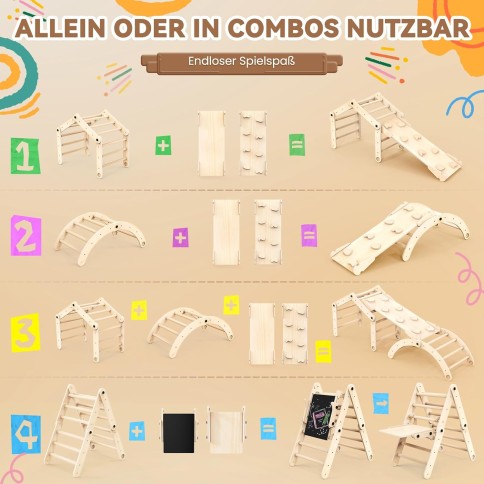 8-in-1 Montessori Klettergerüst Indoor Set