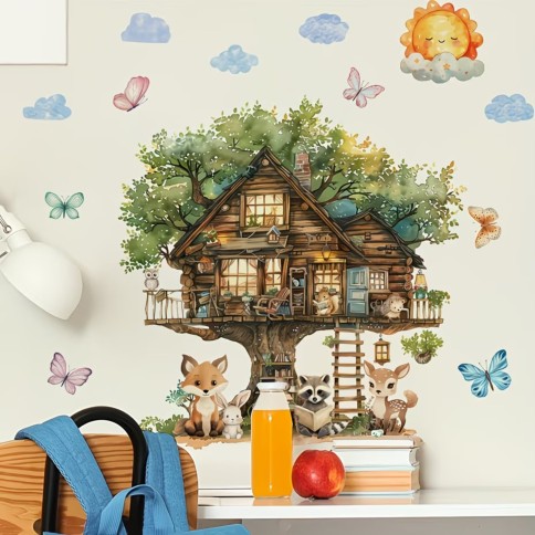 Wandsticker, Haus im Wald