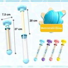 Feuerwerks Wasserpistole, 2 Stück, Blau + Rosa