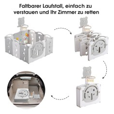 copie de cristage pliant / de presse et aire de jeux, ours, 113x113 cm