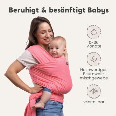 Baby Tragetuch aus Baumwolle, Pink