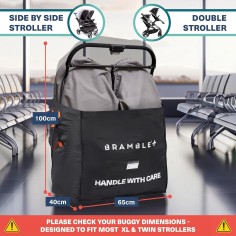 Bramble universelle Kinderwagen Reisetasche XL, Schwarz